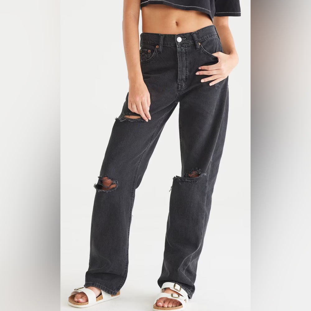 Aero 90s Baggy Jeans size 16R black denim